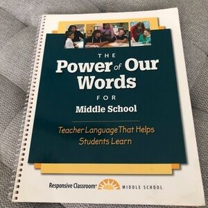 Responsive Classroom The Power of Our Words for Middle school spiral book